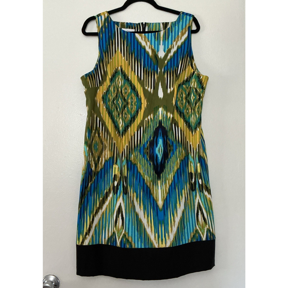 Alyx Limited Dress 18 Sleeveless Sheath Career Summer Art to Wear Colorful Boho